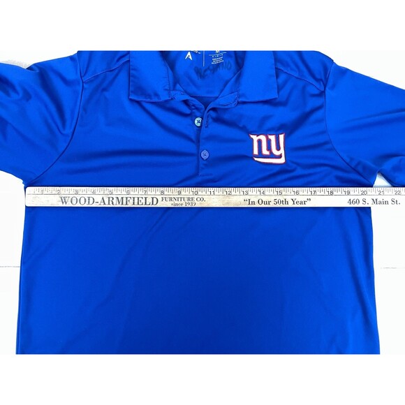 New York Giants Antigua Polo Shirt Men's M Royal Blue Lightweight Logo - Picture 5 of 8